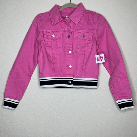 Juicy Couture Pink Denim Jacket S - Picture 1 of 3